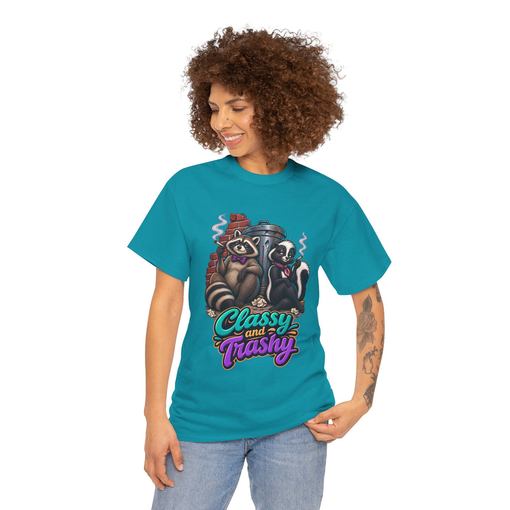 Classy and Trashy Raccoon T-Shirt | Trash Panda Humor