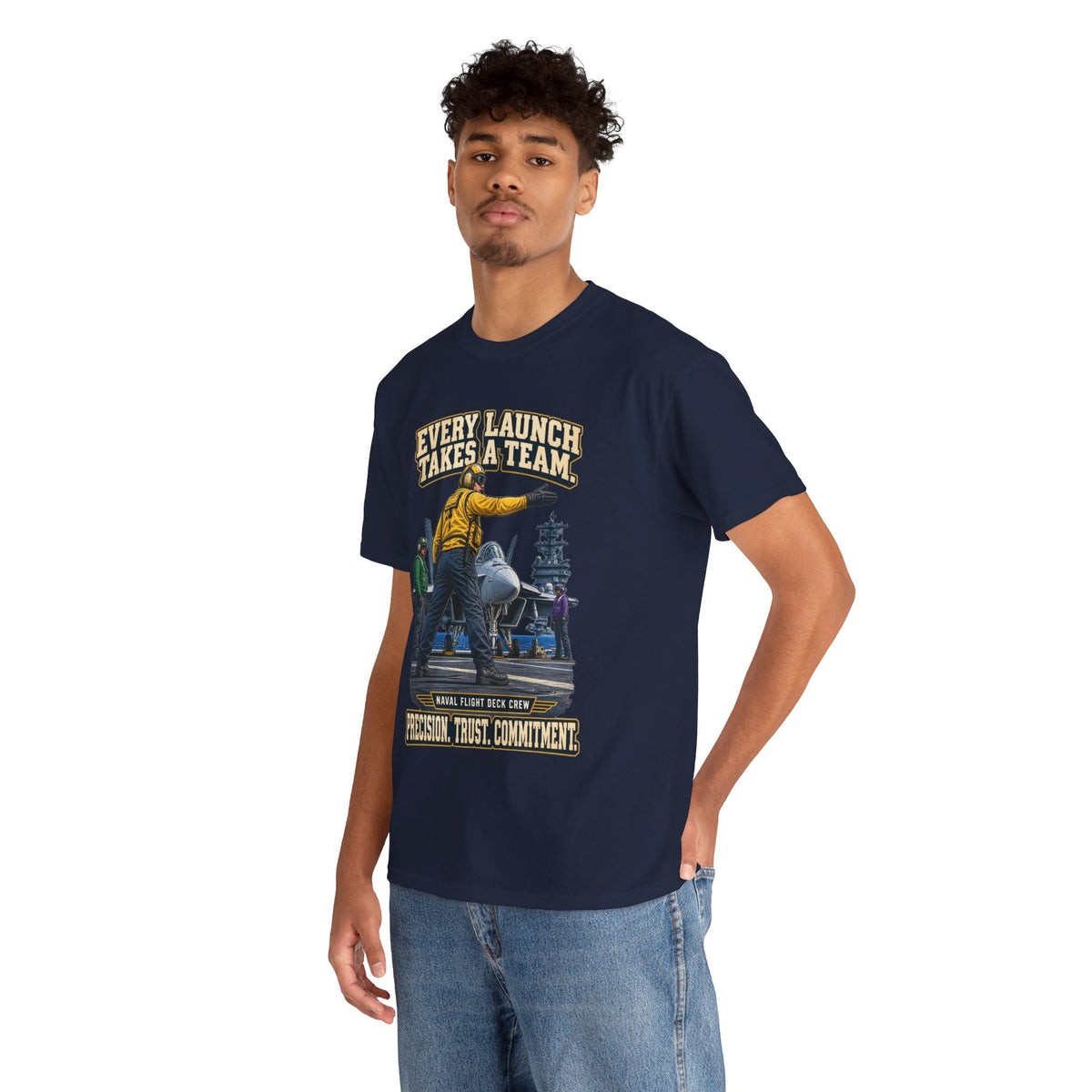Every Launch Takes a Team T-Shirt | Precision, Trust & Commitment