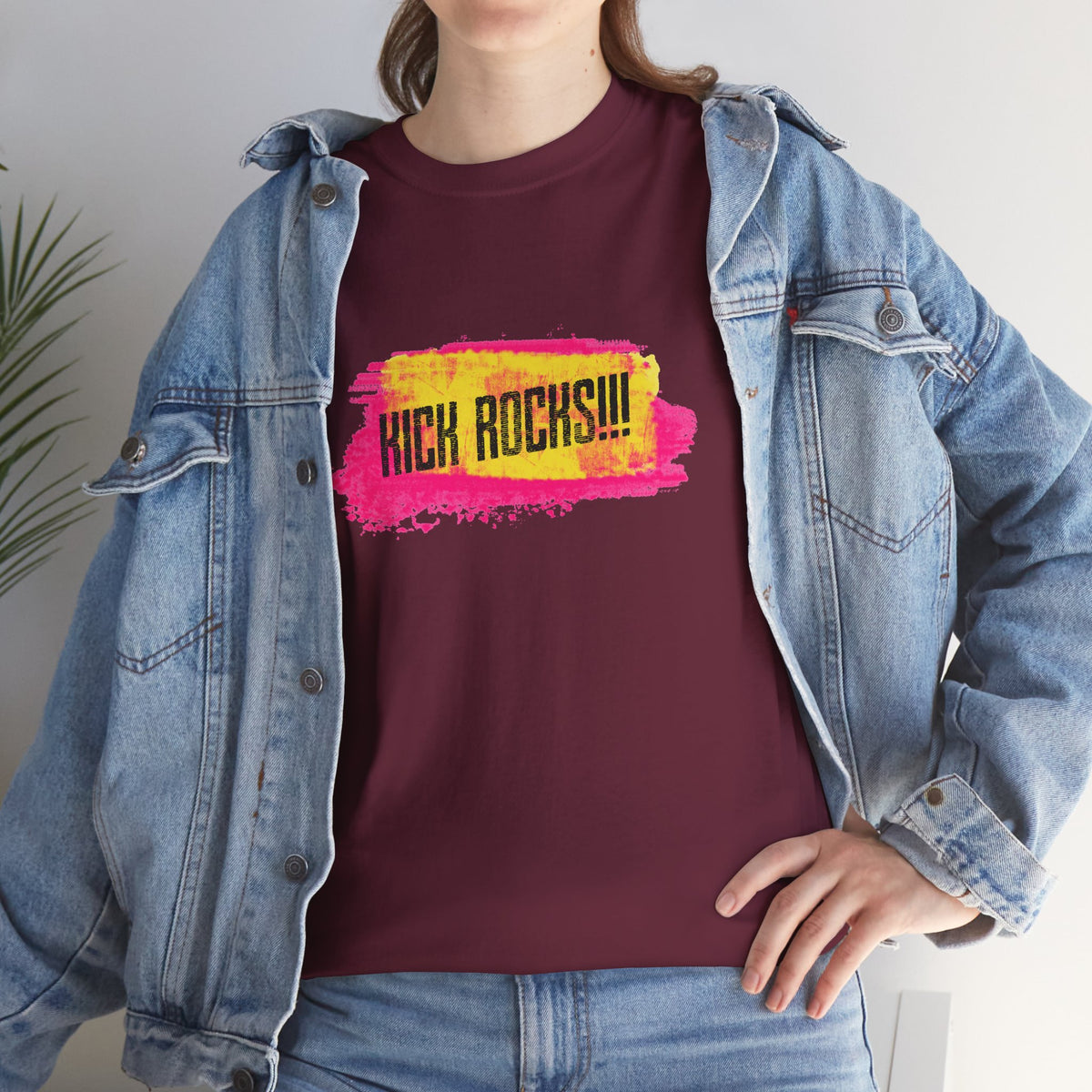 Kick Rocks Brushstroke Tee – Front Print | Intuition Within