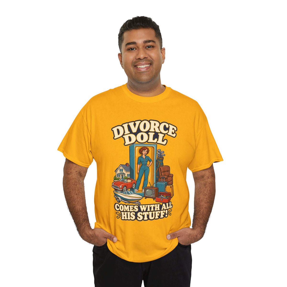 Comes With All His Stuff Funny Divorce T-Shirt