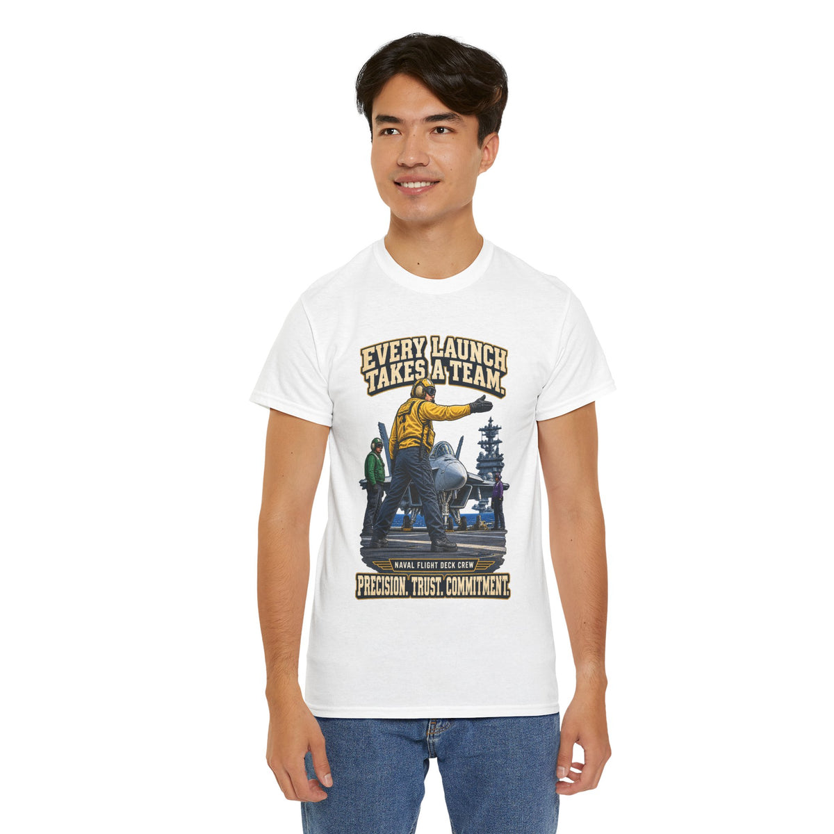 Every Launch Takes a Team T-Shirt | Precision, Trust & Commitment