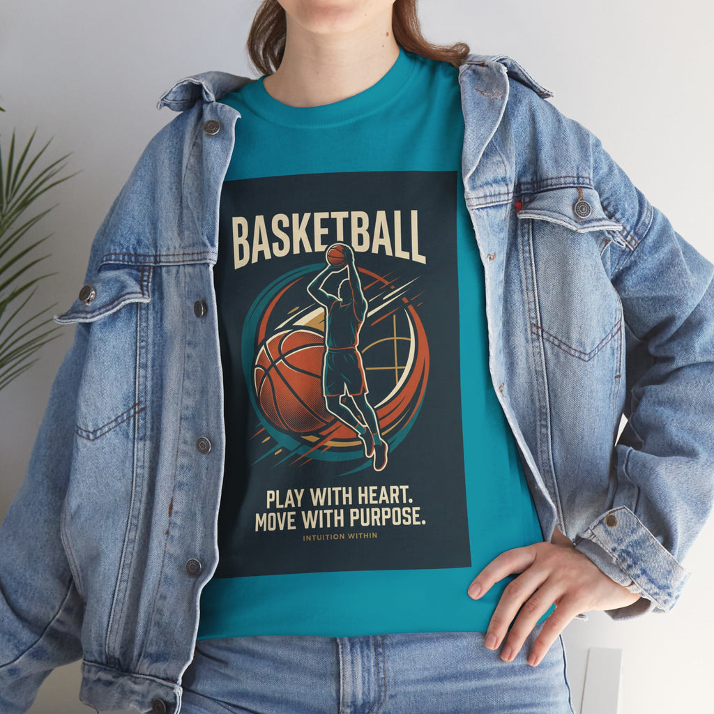 Play with Heart, Move with Purpose Basketball T-Shirt
