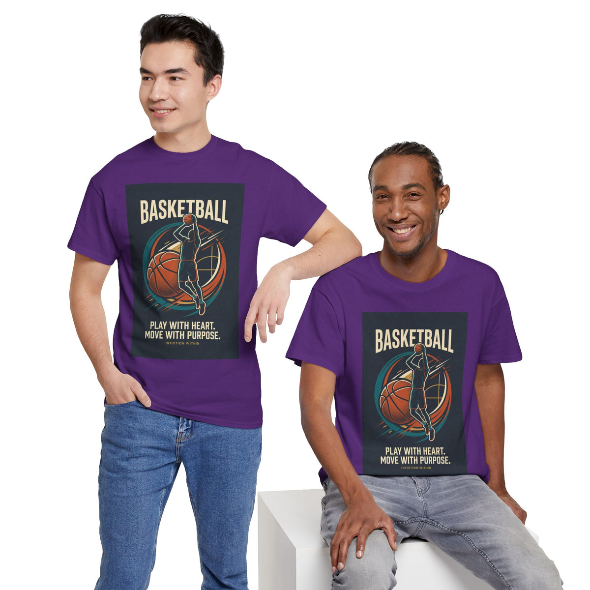 Play with Heart, Move with Purpose Basketball T-Shirt