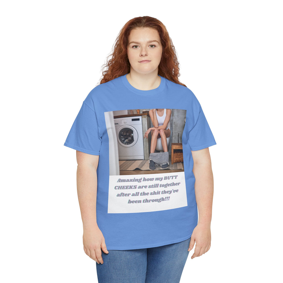 Still Together Bathroom Humor Tee – Female Design, Front Print | Intuition Within
