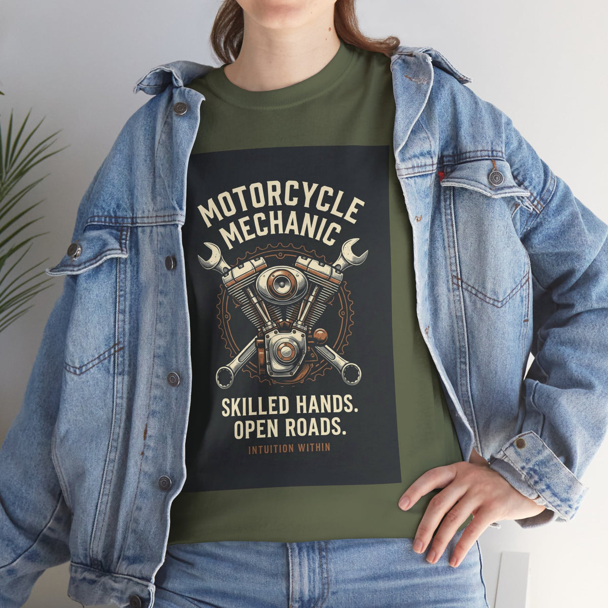 Skilled Hands, Open Roads Motorcycle Mechanic T-Shirt