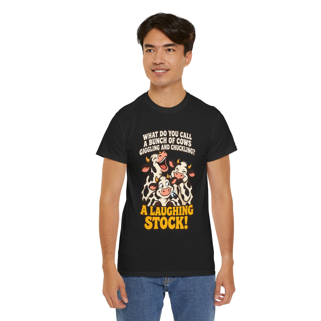 A Laughing Stock Cow Pun T-Shirt