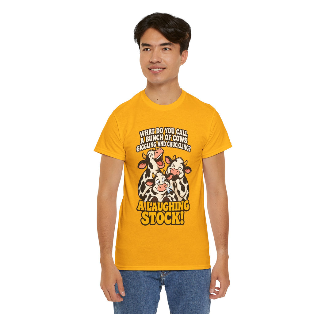 A Laughing Stock Cow Pun T-Shirt