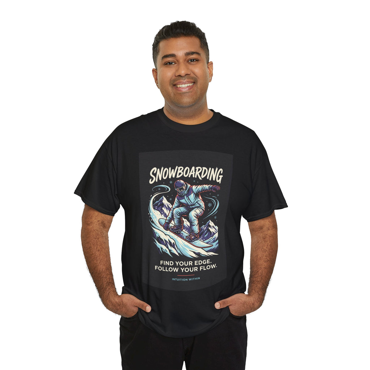 Find Your Edge, Follow Your Flow Snowboarding T-Shirt