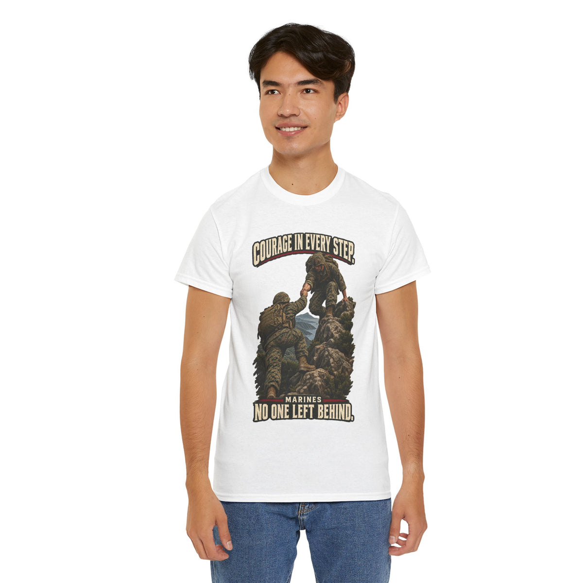 Courage in Every Step T-Shirt | Marines Tribute