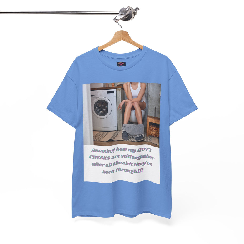 Still Together Bathroom Humor Tee – Female Design, Front Print | Intuition Within