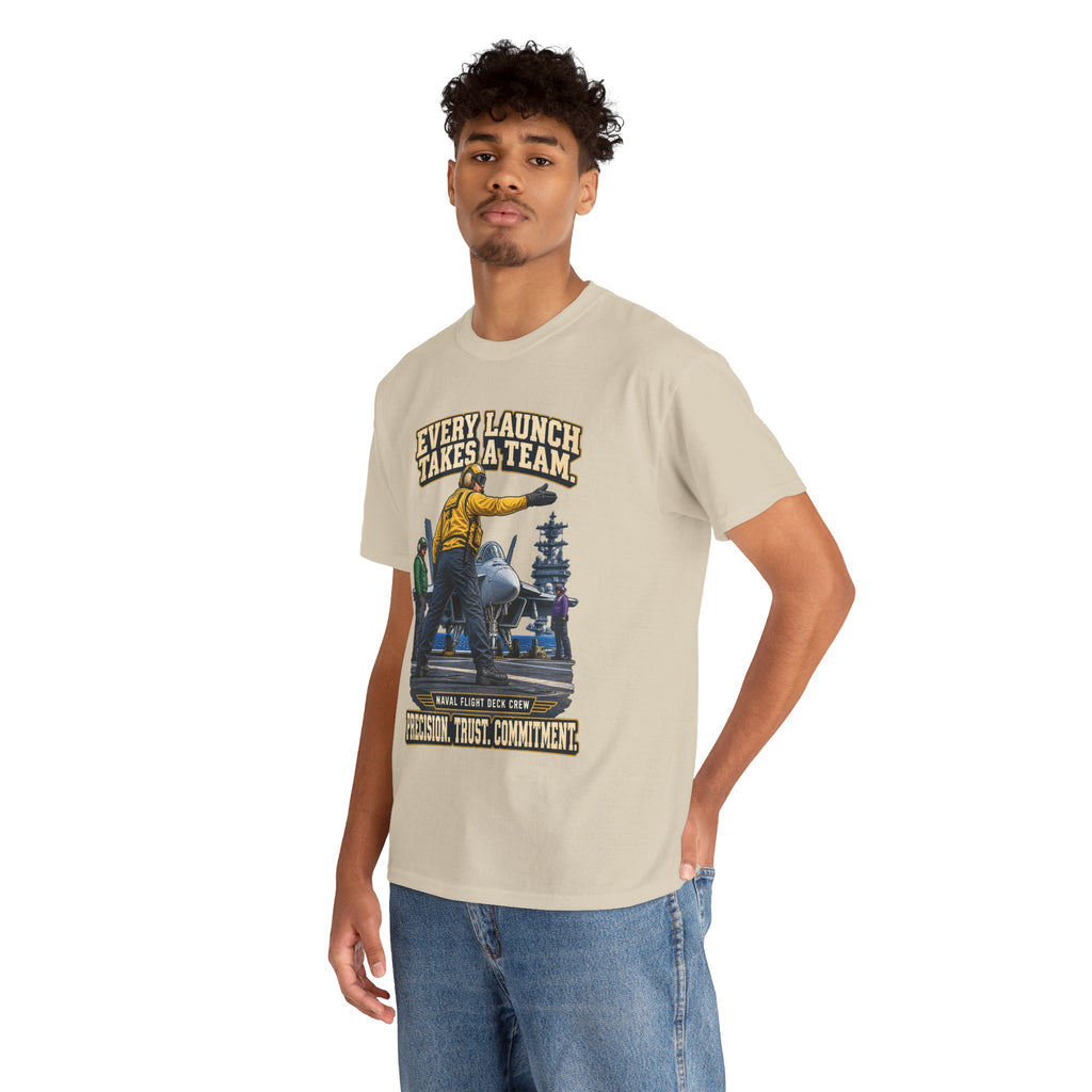 Every Launch Takes a Team T-Shirt | Precision, Trust & Commitment