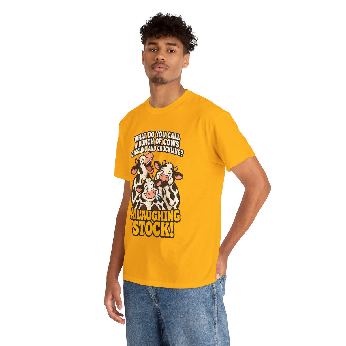 A Laughing Stock Cow Pun T-Shirt