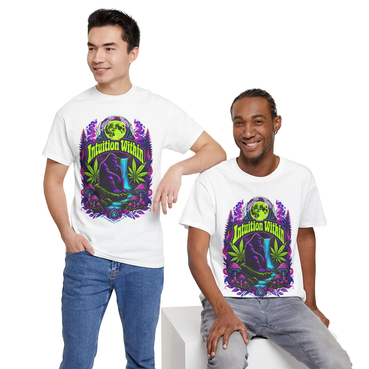 Moonlit Bigfoot Waterfall Graphic Tee