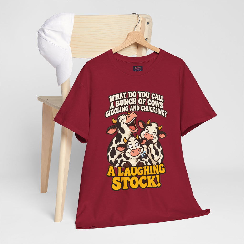 A Laughing Stock Cow Pun T-Shirt