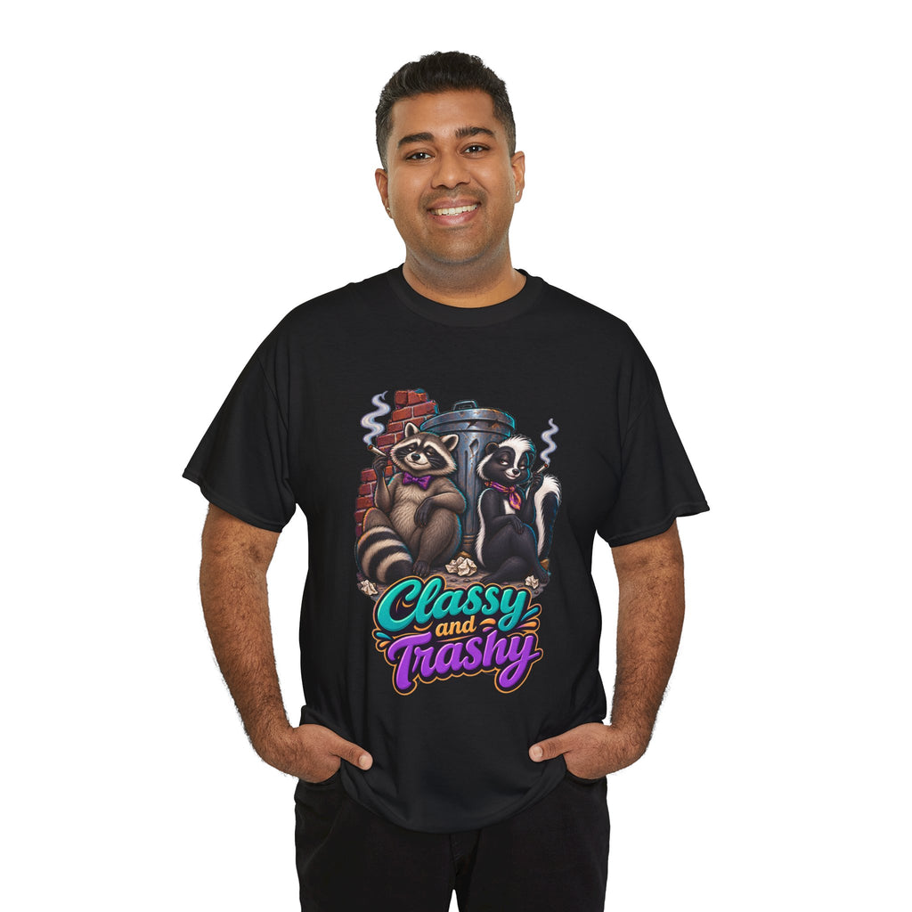 Classy and Trashy Raccoon T-Shirt | Trash Panda Humor