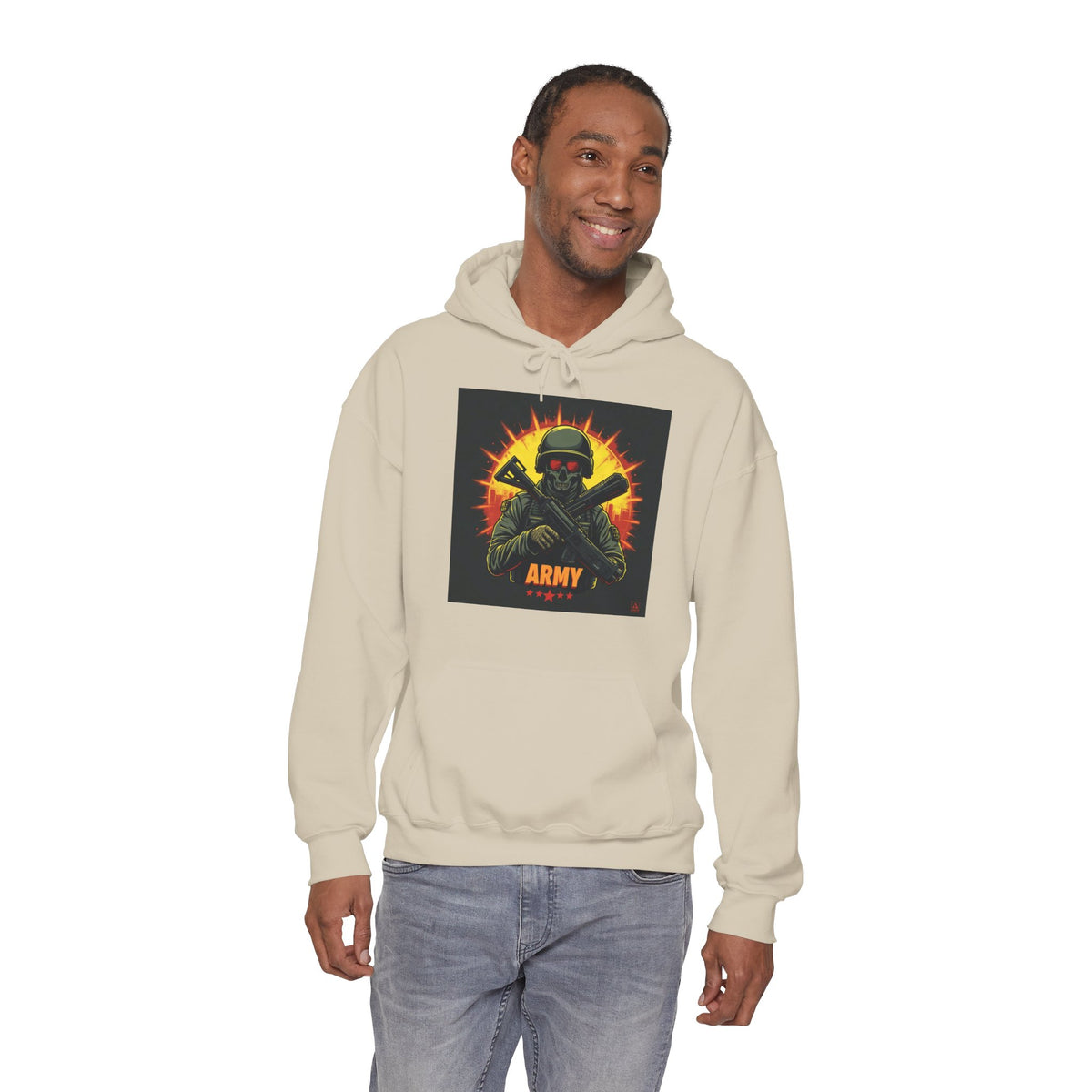 Army Tribute Skull Soldier Hoodie | Intuition Within