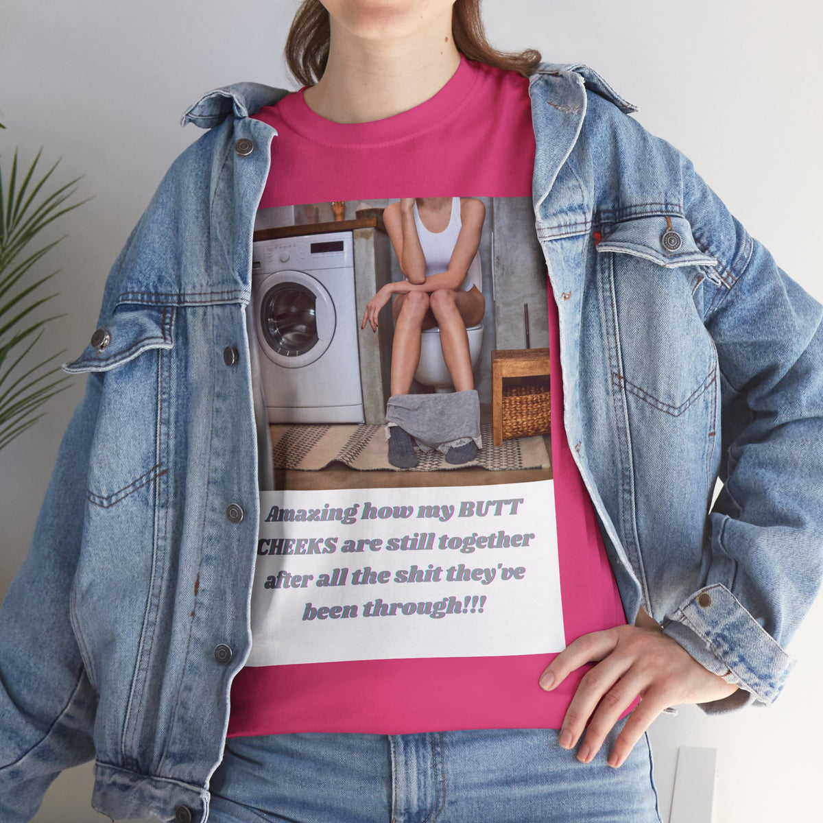 Still Together Bathroom Humor Tee – Female Design, Front Print | Intuition Within