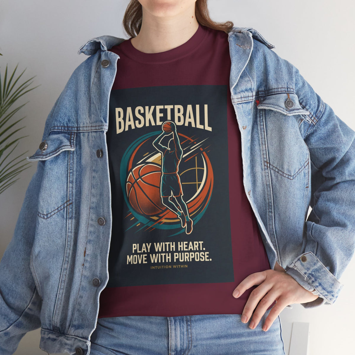 Play with Heart, Move with Purpose Basketball T-Shirt