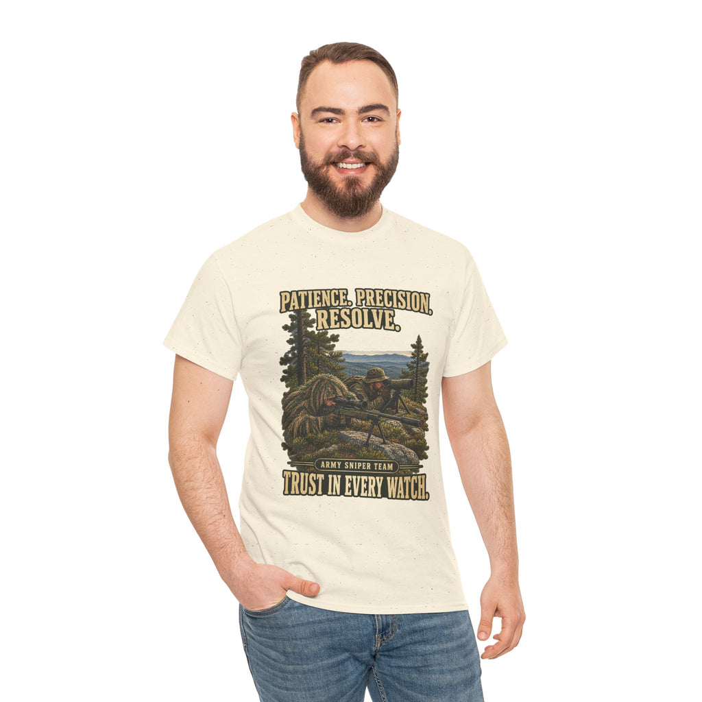 Patience, Precision, Resolve T-Shirt | Army Sniper Team Tribute