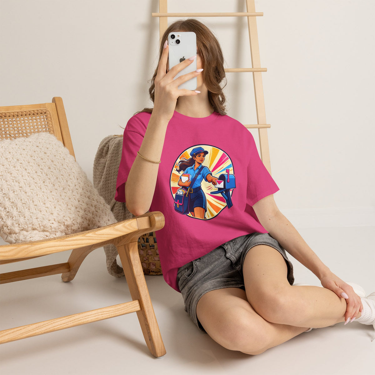 Female Mail Carrier Retro Tribute Tee