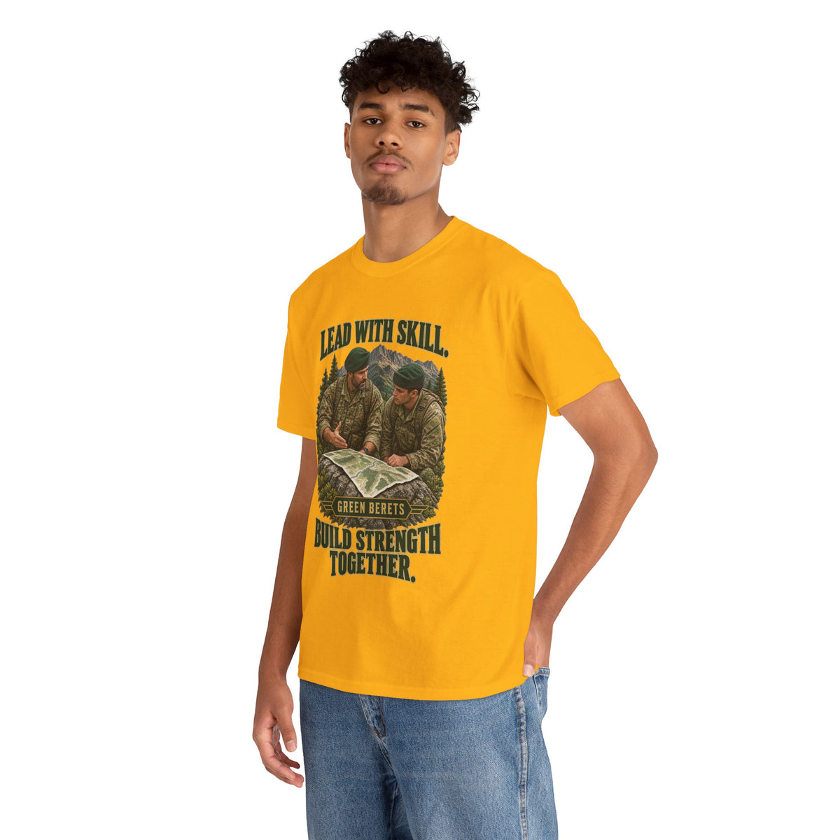Green Berets Tribute T-Shirt | Lead with Skill, Build Strength Together