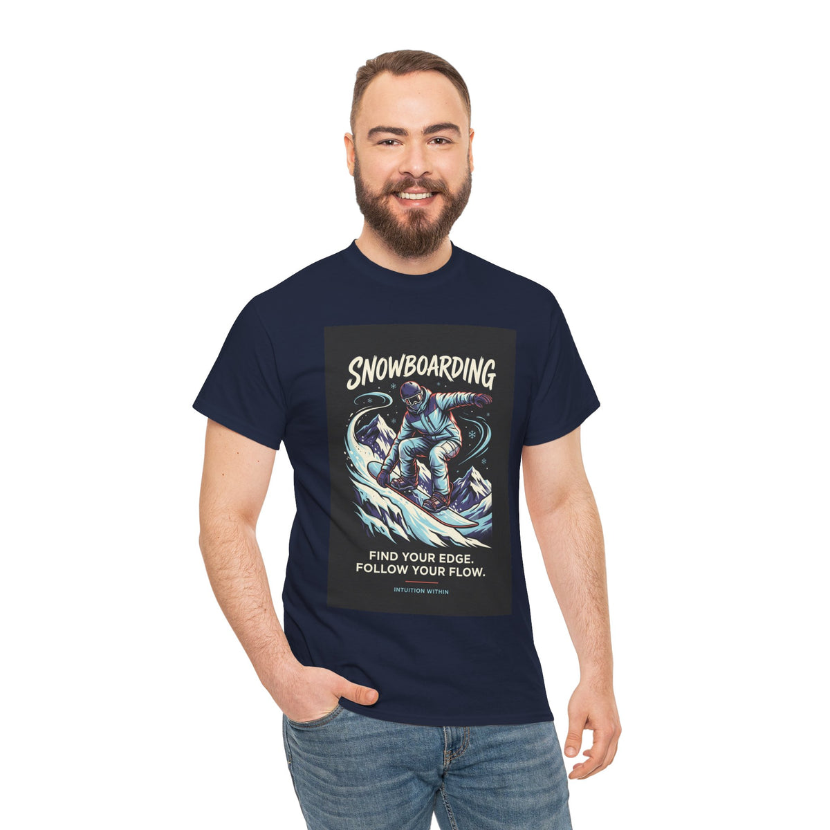 Find Your Edge, Follow Your Flow Snowboarding T-Shirt