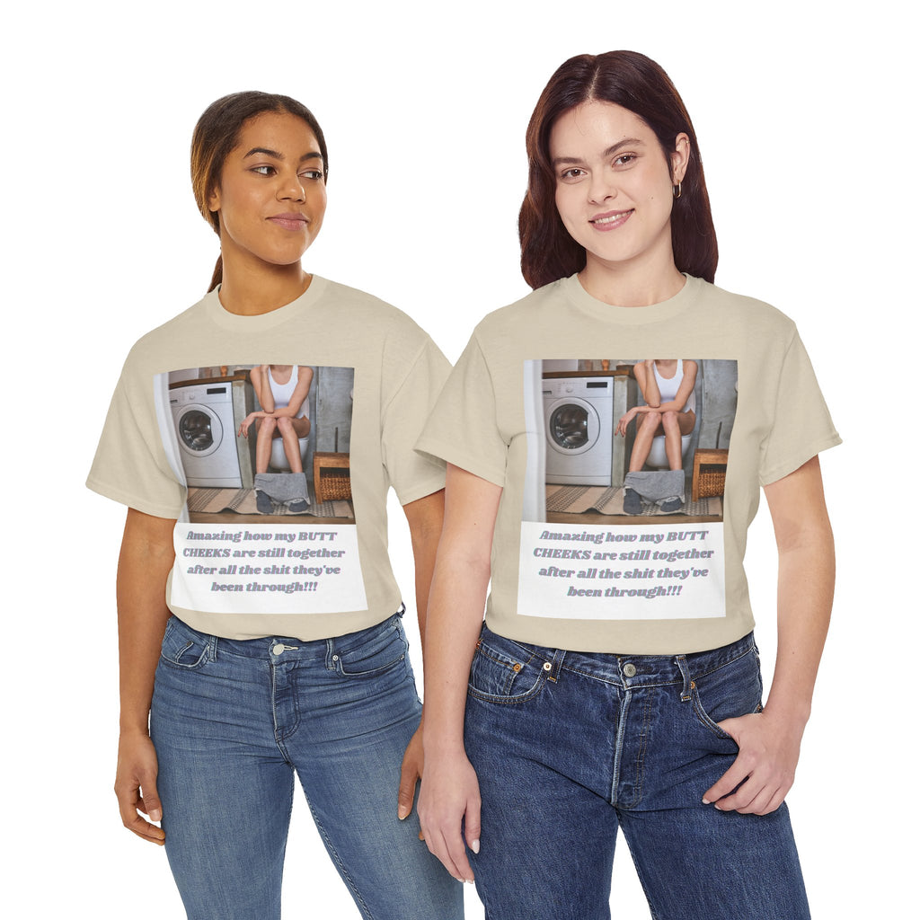 Still Together Bathroom Humor Tee – Female Design, Front Print | Intuition Within