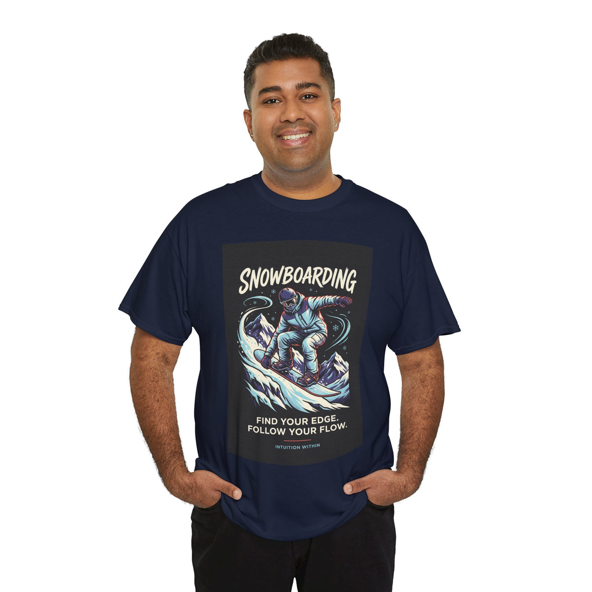 Find Your Edge, Follow Your Flow Snowboarding T-Shirt