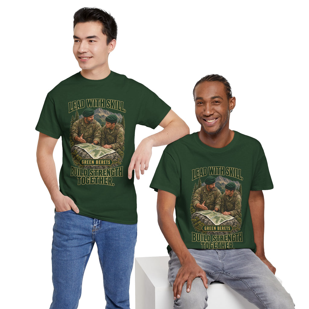 Green Berets Tribute T-Shirt | Lead with Skill, Build Strength Together