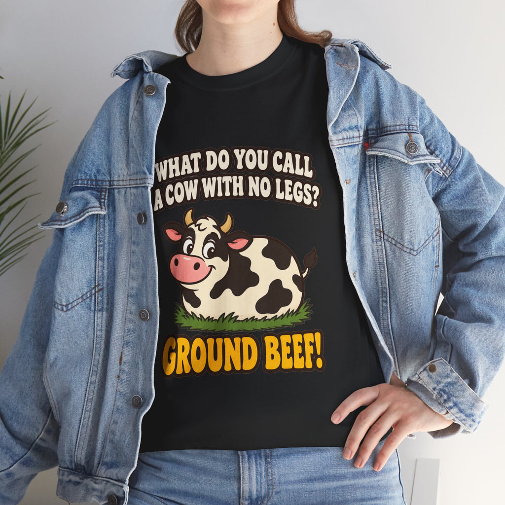 Ground Beef Cow Pun T-Shirt | Dad Joke Humor