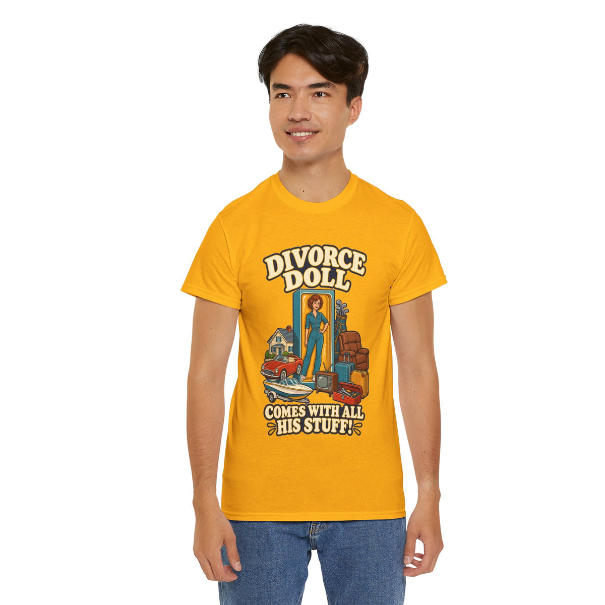 Comes With All His Stuff Funny Divorce T-Shirt