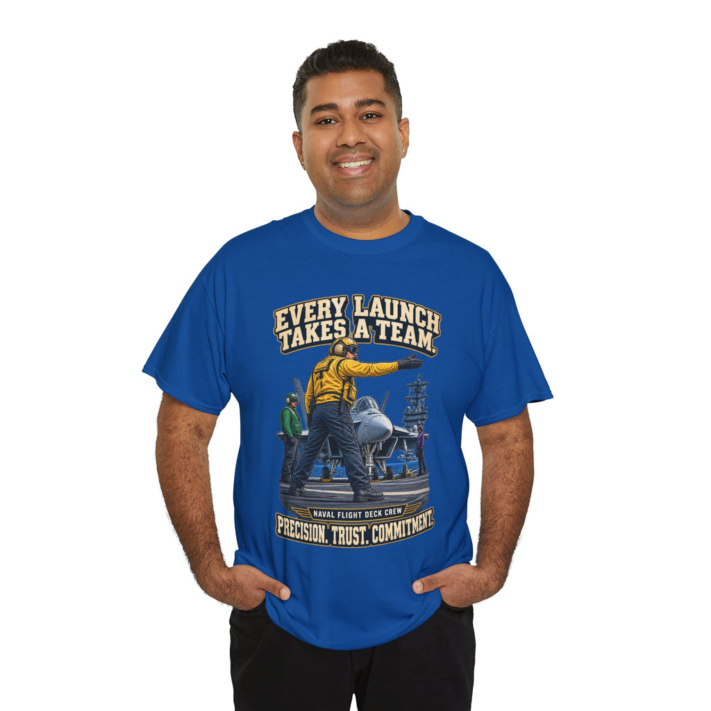 Every Launch Takes a Team T-Shirt | Precision, Trust & Commitment