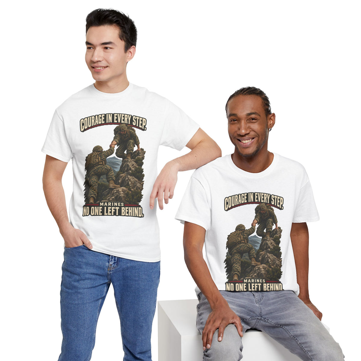 Courage in Every Step T-Shirt | Marines Tribute