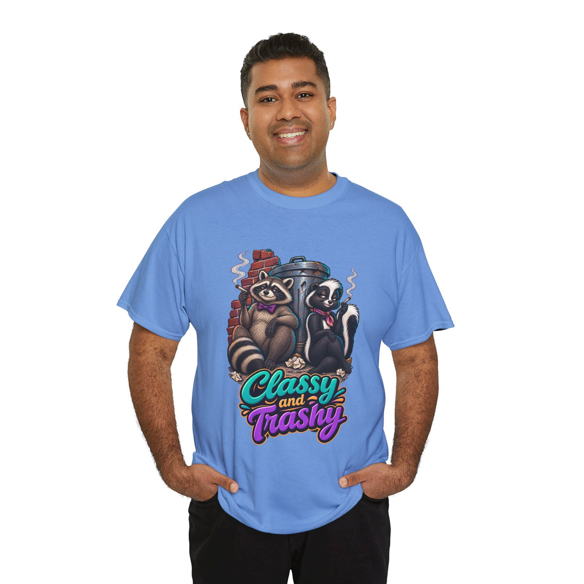 Classy and Trashy Raccoon T-Shirt | Trash Panda Humor