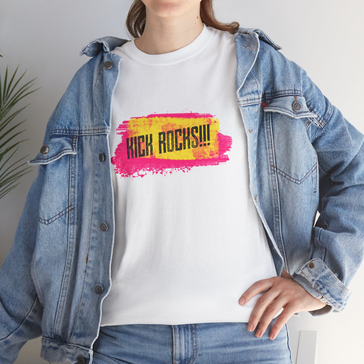 Kick Rocks Brushstroke Tee – Front Print | Intuition Within
