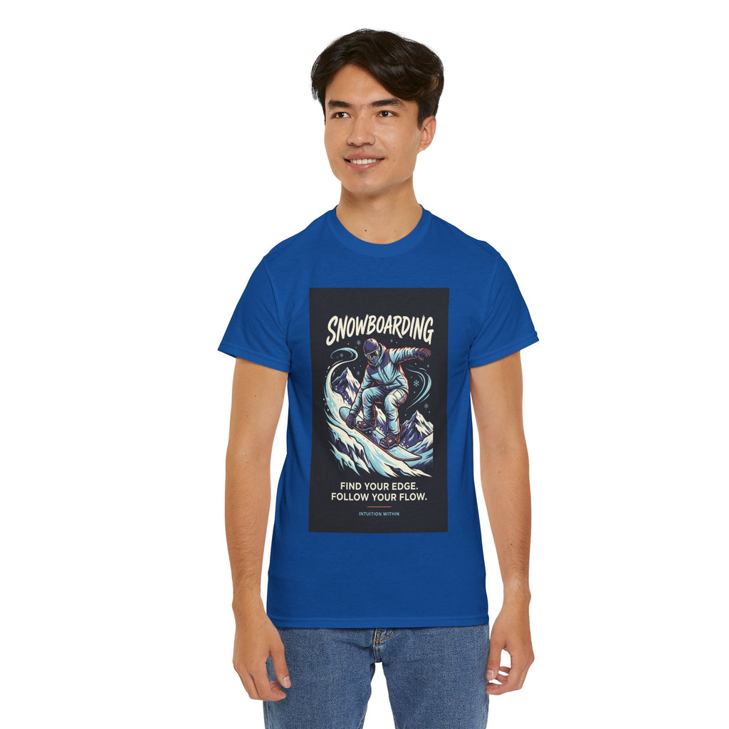 Find Your Edge, Follow Your Flow Snowboarding T-Shirt