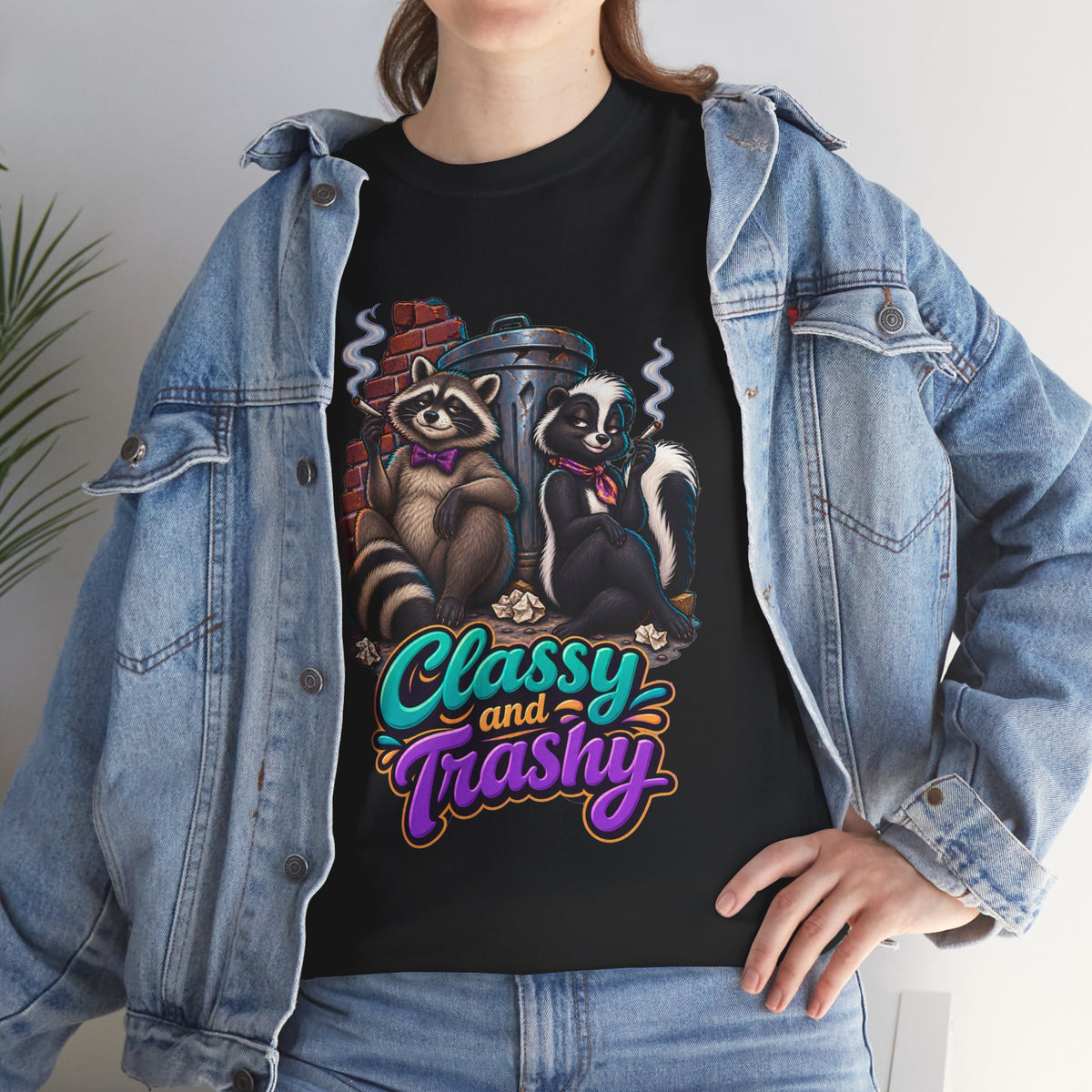 Classy and Trashy Raccoon T-Shirt | Trash Panda Humor