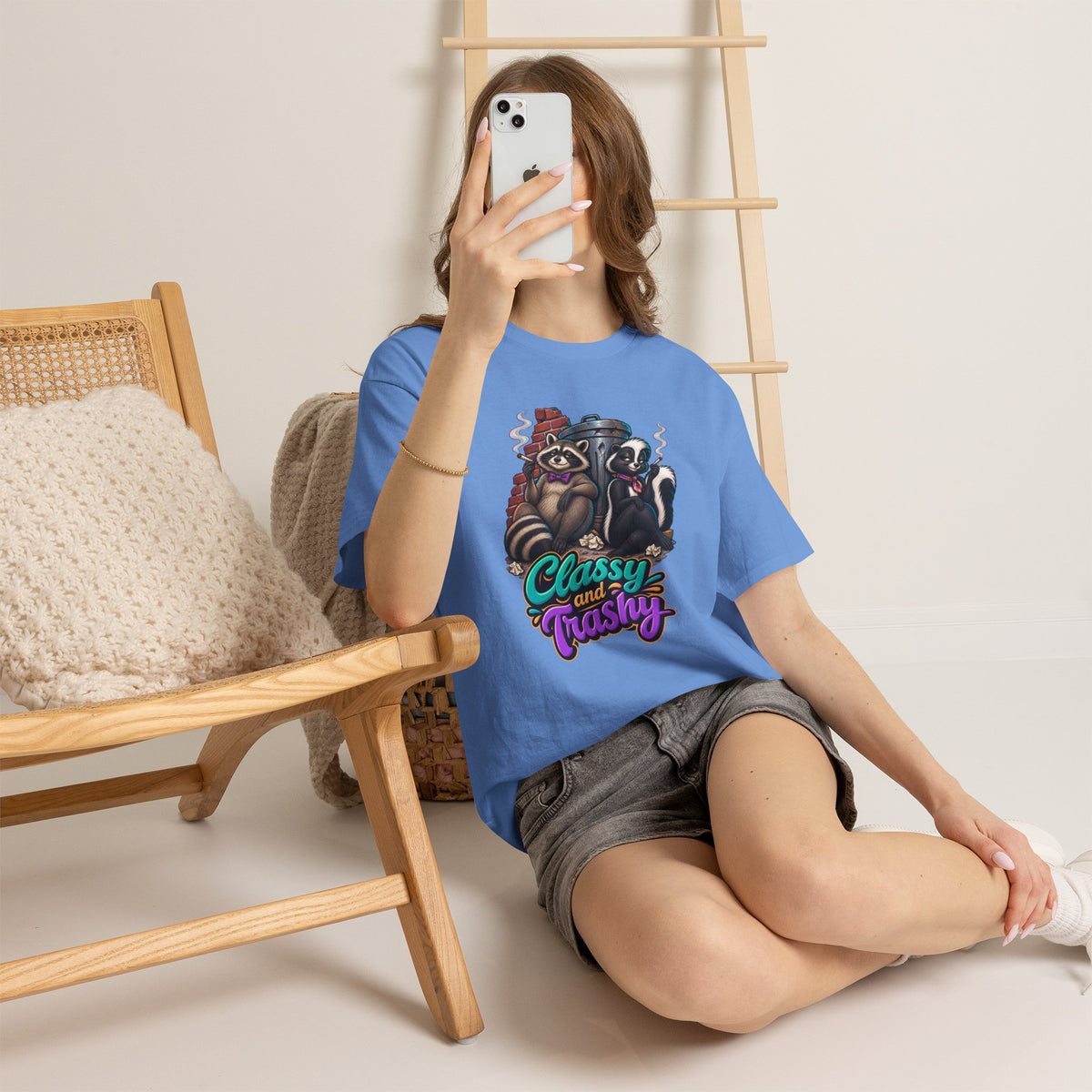 Classy and Trashy Raccoon T-Shirt | Trash Panda Humor